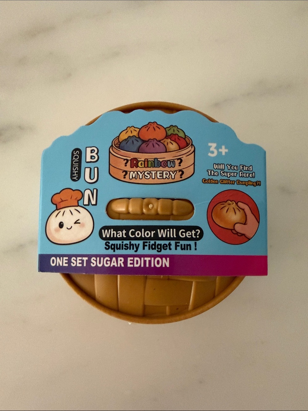 Rainbow Mystery Squishy Bun - One Set Sugar Edition (super rare Golden glitter)